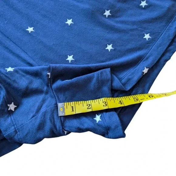 Splendid Romper Navy Silver Embroidered Stars Shorts Elastic Waist Women's Large - Picture 16 of 16